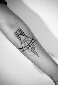 rokava skrivnostni črni geometrijski vzorec tatoo