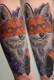 Braçadeira padrão de tatuagem de jóias de raposa da Europa e América