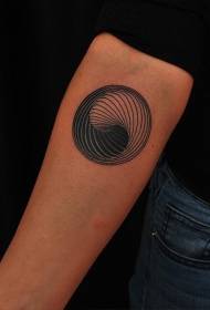 Arm round personality yin and yang gossip tattoo pattern