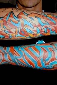 Leungeun gaya corak warna corak kembang tato