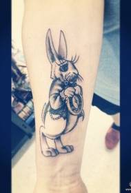 Paže králík, evropské a americké kreslené tetování vzor