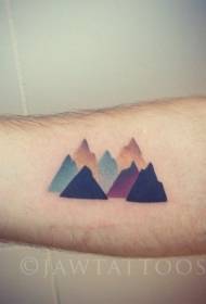 Kar színű hegyi kilátás tetoválás minta