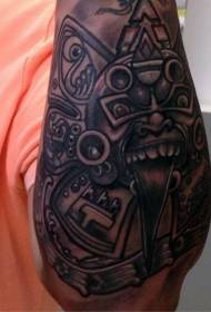 Ručno sivi plemenski ukrasni uzorak tetovaža