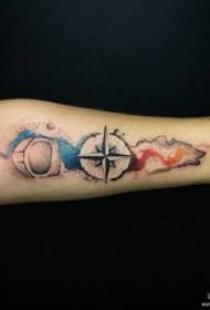 Small arm European and American splash ink tattoo pattern
