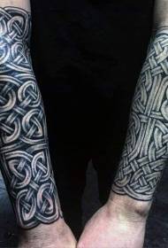 Arm celtic dhizaini akasiyana knot tattoo maitiro