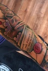 Arm nyowani chimiro ruvara Harry Potter firimu tsamba tattoo maitiro