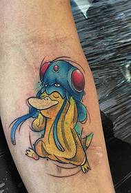 Modèle de tatouage de méduse canard pokemon dessin animé Armet