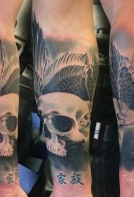 Asse smalto colorato nuovo stile con motivo tatuaggio uccello
