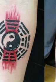 Japon geleneksel yin ve yang dedikodu kol dövme deseni