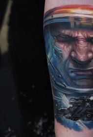 Arm reālistiska krāsa zvaigžņota tēma cilvēks tetovējums attēlu