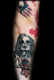 Braccio horror film tema colore sanguinosa mostro tatuaggio immagine