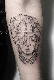 Modello di tatuaggio pungiglione personaggio dei cartoni animati europei e americani a braccio piccolo