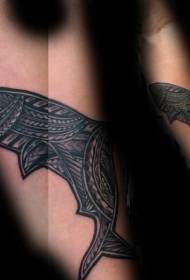 Arm magical depicting shark totem tattoo pattern