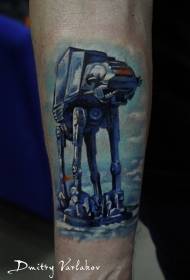 Arm illustrasjonsstil farge star warfare AT-AT tatoveringsmønster