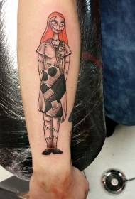 Braccio colorato colorato natale mostro femminile modello tatuaggio
