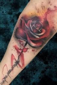 Een creatieve set van 9 aquarel tattoo-ontwerpen voor de arm