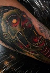 Modèle de tatouage bras zombie effrayant