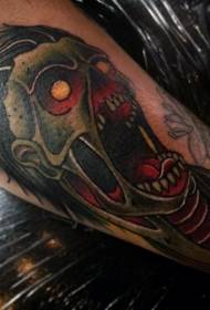 Patrún tattoo zombie creepy lámh