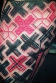 Рука домашнє кольоровий хрест татуювання візерунок