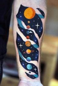 La linea di colore del braccio stars il modello del tatuaggio di parata vuota