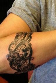 Elegantne majhne črne roke curl cvet tetovaže slike