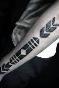 Wzór tatuażu w stylu tribal czarna strzałka ramienia