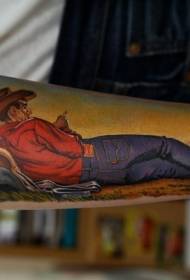 Braccio classico color denim modello uomo tatuaggio