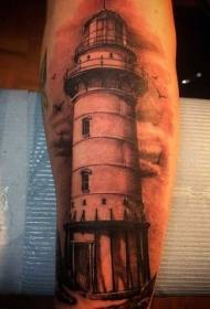 Kūlana Kaʻu Realistist Style Realist Big Lighthouse Tattoo Pattern