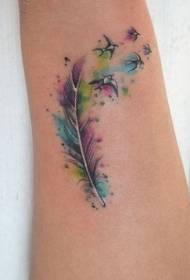 Vodeni pero ptica tetovaža uzorak
