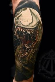 Uzorak boje boje realističan uzorak tetovaže horor čudovišta