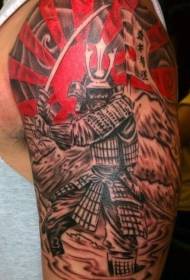 Hōʻailona leʻa kauaʻo Arm Asian style warrior tattoo pattern