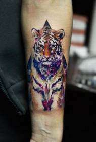 Colour yakakura tiger tattoo mune ruoko rwechokwadi maitiro