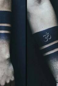 Kar girland stílusú tipikus vonal egyszerű tetoválás minta