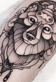 Kapribadian srigala sakedik proki pola tattoo abu-abu hideung