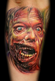 Braço nova escola estilo moderno filme de terror zumbi homem tatuagem