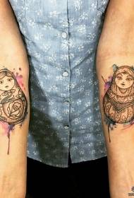 Wzorzec tatuażu dla lalek w kolorze opaski na rękę