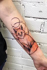 Diki ruoko European uye American akapenda fox tattoo maitiro