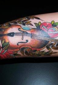 Arm väri viulu englannin aakkoset tatuointi malli