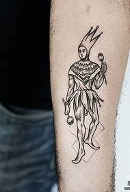 Europski i američki klaun šareni uzorak tetovaža