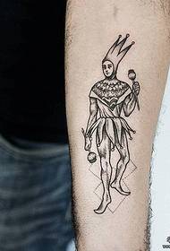 Modello di tatuaggio pungiglione clown europeo e americano a braccio piccolo