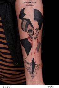 Crani de misteri de personalitat del braç 妓 patró de tatuatge