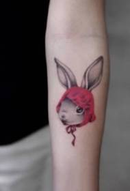 Lucu panangan tattoo lucu gambar leutik dina gaya kartun