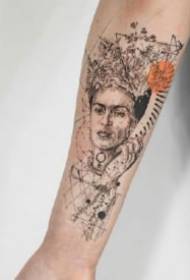 Tattoo dotted line pattern A set of small arm sting line design tattoo designs with a sense of design