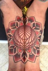 Ruka u boji veliki cvijet totem tetovaža uzorak