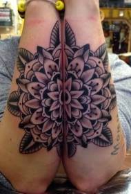 fekete alkar Hindu virág tetoválás minta