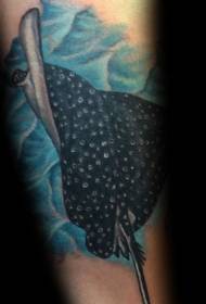 Modello di tatuaggio a raggio di nuoto di colore del braccio