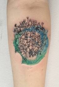Umbala olula wamanzi amhlobiso ahlukahlukene wephethini le-tattoo