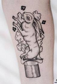 Braço pequeno coelho pequeno fresco bonito tatuagem padrão