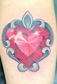 Tattoo dijamant djevojka za ruku na slici dijamanta i srca