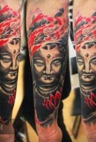 Rankos spalva, tokia kaip Budos statulos tatuiruotės modelis